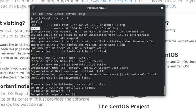 Настройка SSL/TLS для Apache в CentOS 8
