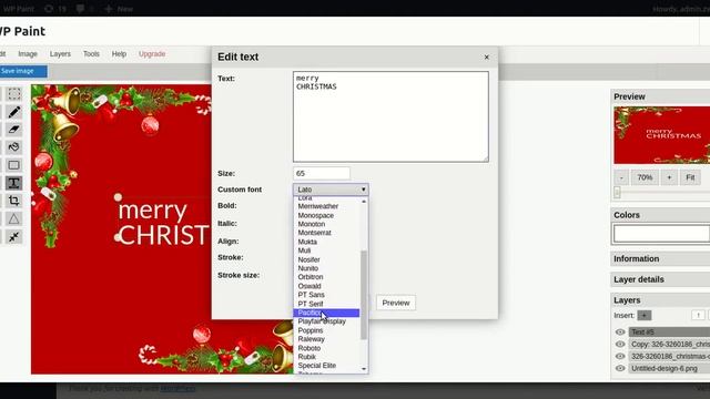 How to make an attractive Christmas card in WordPress using WP Paint смотреть онлайн