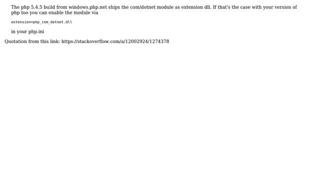 DevOps & SysAdmins: Fatal error: Class 'COM' not found in C:inetpubwwwroottest.php on line 22 смотреть онлайн