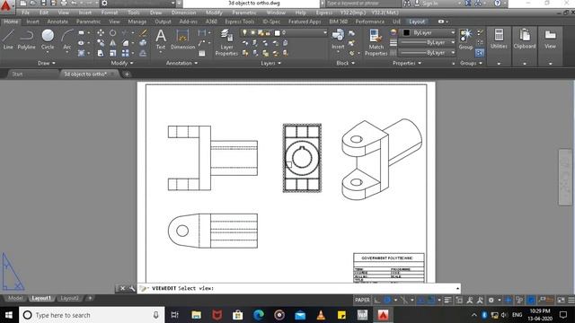 How to convert 3d to 2d drawing in AutoCAD смотреть онлайн