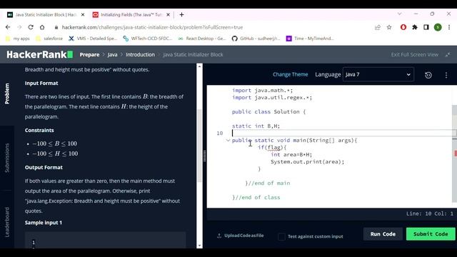 HackerRank Java - 11 ( Static Initializer Block ) смотреть онлайн