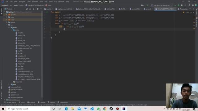 CARA MEMBUAT PSEUDECODE dan PROGRAM Penjumlahan MATRIKS di KOTLIN смотреть онлайн