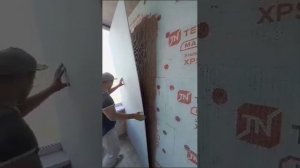 #Клеим ГКЛ на ротбанд+пва.#от interior LUX#