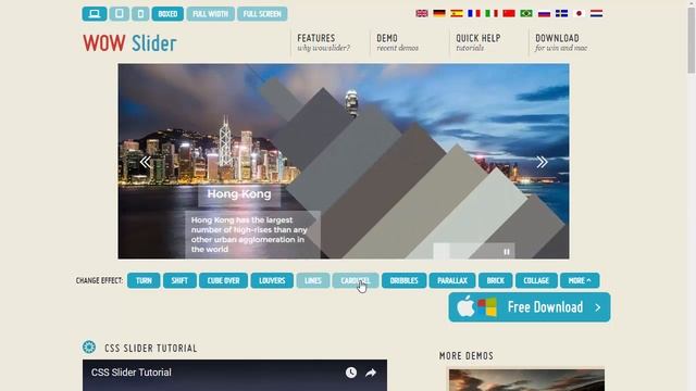 CSS Slider Demo: Outstanding Look! смотреть онлайн