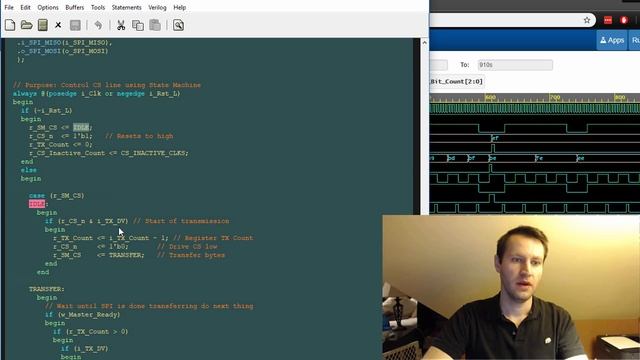 SPI Master With Chip-Select In FPGA, Verilog Code Example