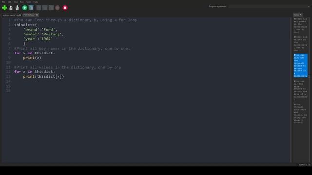 Python Basics 42 # Loop through a Python Dictionary смотреть онлайн