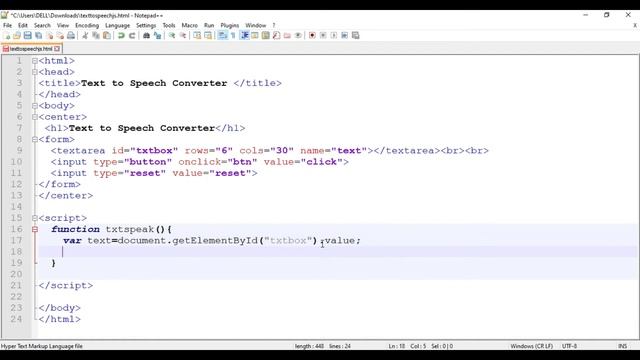 Create Text to Speech Converter Using JavaScript @BK Tutorial смотреть онлайн