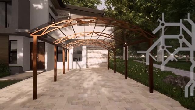 Навес из поликарбоната 4,5 на 6,3