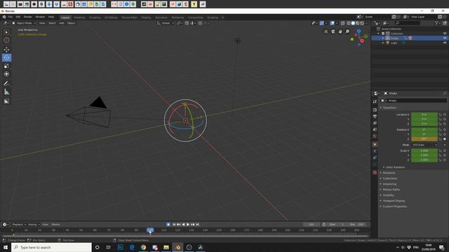 Blender 2.8 Basics: Add Empty - Parent and rotate camera 360 смотреть онлайн