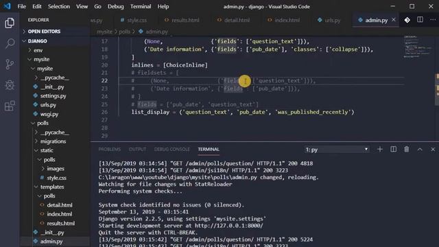 Writing your first Django app #10 смотреть онлайн