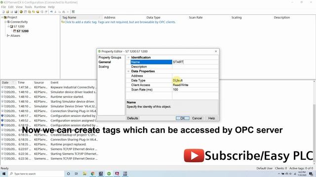 Siemens PLC S7 1200 with OPC Server Configuration and tag creation смотреть онлайн