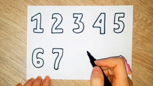 draw numbers / рисовать цифры/ сурет салу сандар/ numbers song смотреть онлайн