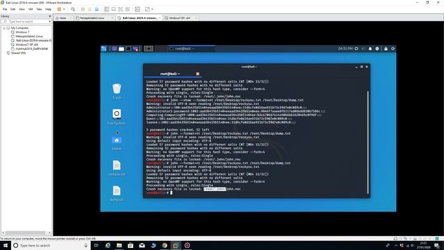 Crash recovery file is locked - John the Ripper - john.rec смотреть онлайн
