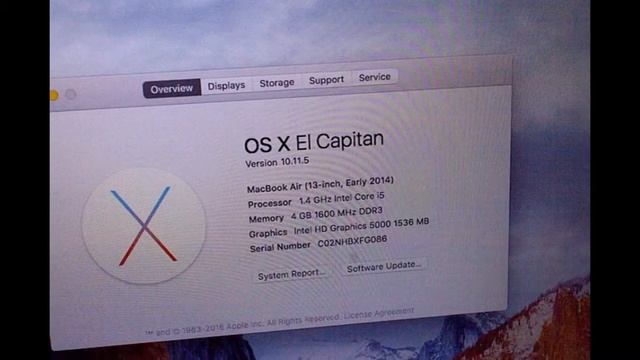 P76688 - Apple MacBook Air 6,2 Core i5 1.4 GHz 250GB SSD 4GB RAM 13 Early 2014 Latest OS смотреть онлайн