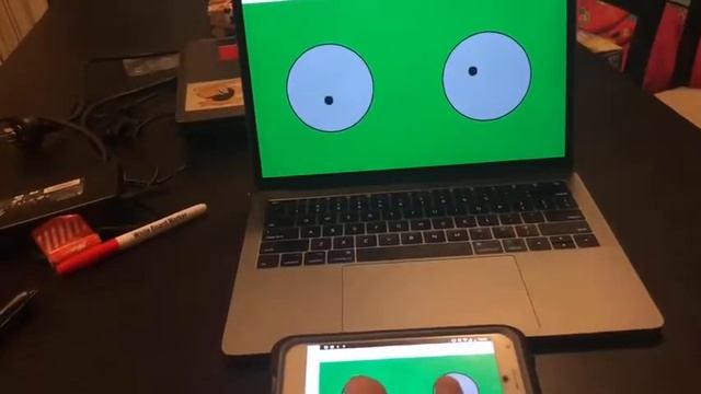 Phone as controller thumbsticks using WebSockets смотреть онлайн