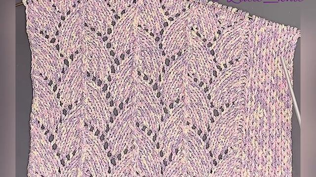 ДВА УЗОРА С РАЗНОЙ ПЛОТНОСТЬЮ. Как вязать одним полотном?