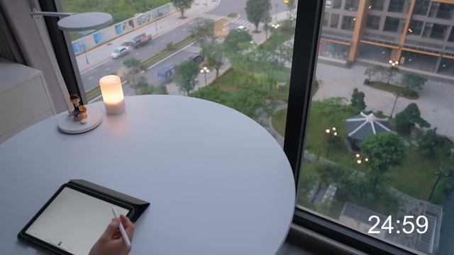 🌇 1-HOUR STUDY WITH ME | Late Afternoon, Peaceful Acoustic Guitar BGM | Pomodoro (25/5) смотреть онлайн