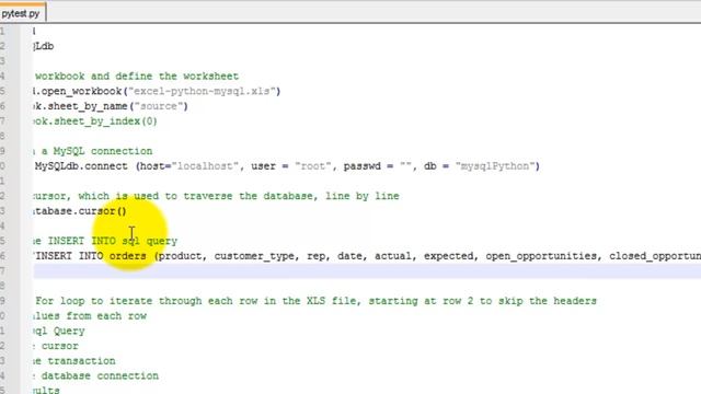 Import data from Excel into MySQL using Python смотреть онлайн