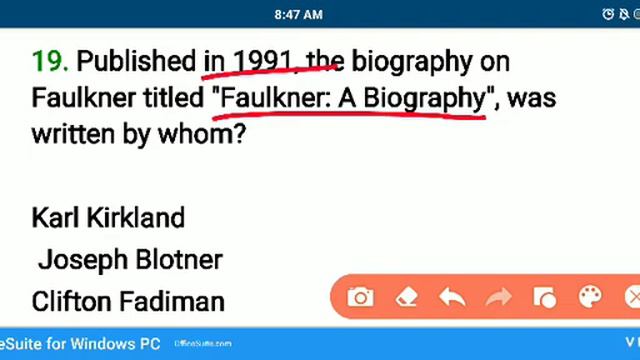 UP PGT ENGLISH. WILLIAM FAULKNER MCQ. смотреть онлайн