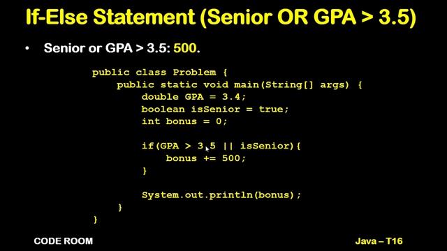 BONUS FOR SENIORS IN JAVA | JAVA IF-ELSE STATEMENT EXERCISES | T-16 | JAVA COURSE FOR BEGINNERS 202 смотреть онлайн