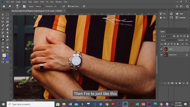 how to use Dodge tool Burn Tool and Sponge tool Photoshop class 22 смотреть онлайн