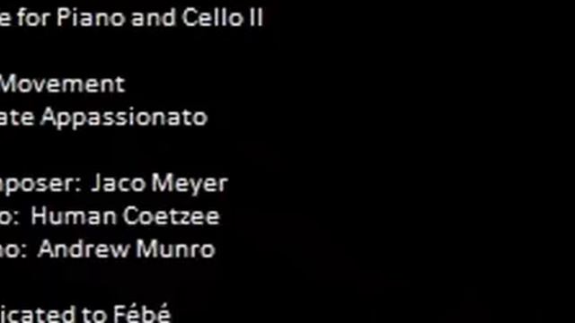 Suite for Piano and Cello II 1st Movement (Sonate Appassionato) by Jaco Meyer смотреть онлайн