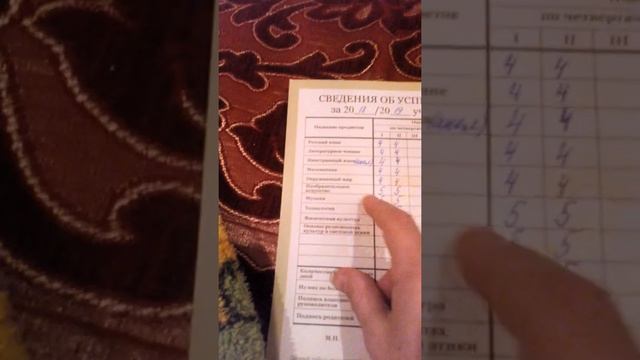 Показываю ( табель успеваемости) смотреть онлайн
