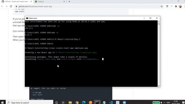 Day-1 ReactJS In Depth(Create a React App) смотреть онлайн