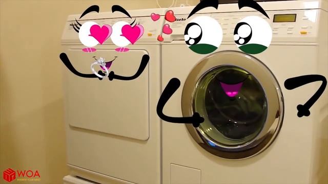 Washing Machine Destruction | Washing Machine Dancing With Rock Inside - Woa Doodles смотреть онлайн