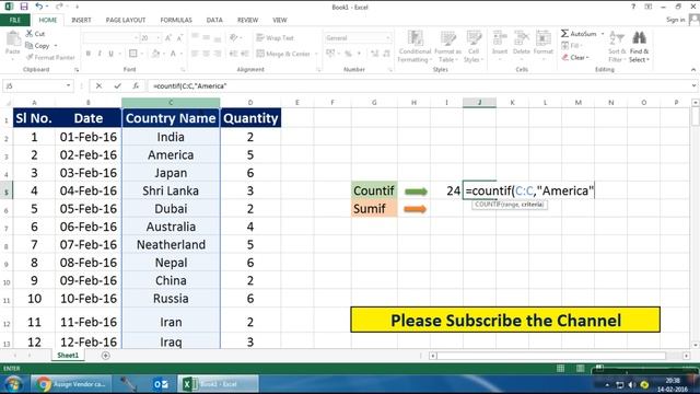 COUNTIF Formula In Excel 2013 With Practical In Easy Step Turorial | HINDI| EXCEL FORMULA смотреть онлайн