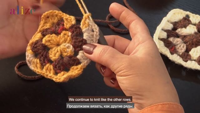 Alize Burcum Batik ile Mozaik Hırka • Mosaic Cardigan • Жилет Мозаик смотреть онлайн