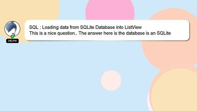 SQL : Loading data from SQLite Database into ListView смотреть онлайн