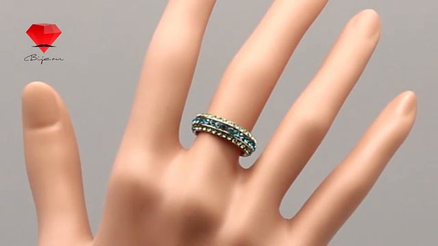 Bije.ru: Кольцо с золотым покрытием и зелеными кристаллами Swarovski Ashlea (Эшли) смотреть онлайн