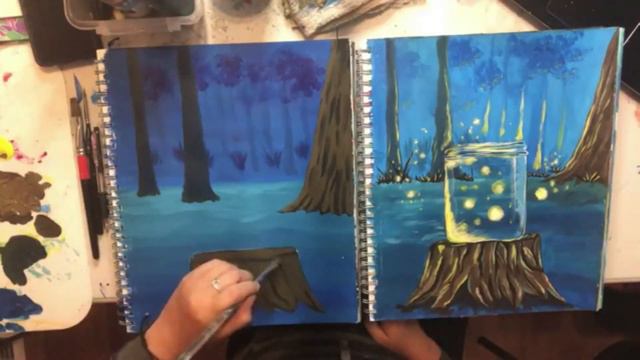 Beginner friendly time lapse acrylic painting tutorial. Learn to paint your stress away. смотреть онлайн