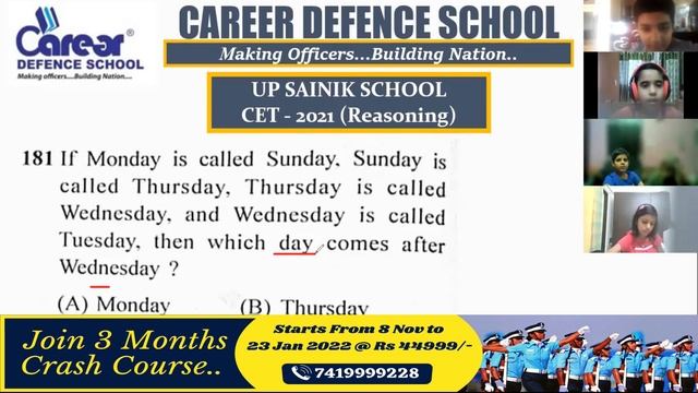 UP SAINIK 2021 I Top 10 Important Que REASONING I Join crash course now I HELPLINE NUMBER 741999922 смотреть онлайн