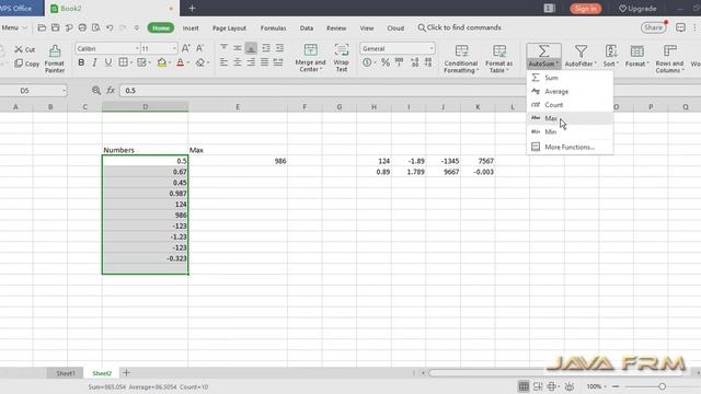 WPS Office Spreadsheet Tutorial - max Function | WPS Office 2019 смотреть онлайн