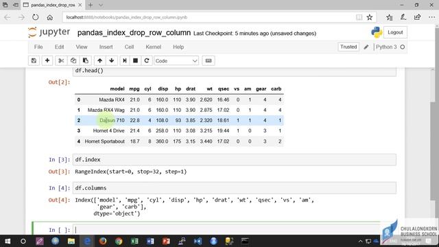 สอน Python สำหรับ Data science: การลบแถวและคอลัมน์ใน DataFrame смотреть онлайн