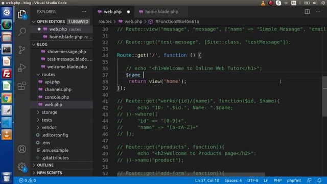 Learn Laravel 8 Tutorials in Hindi - #8 - About Blade Template Basics & Few Syntax Understanding смотреть онлайн