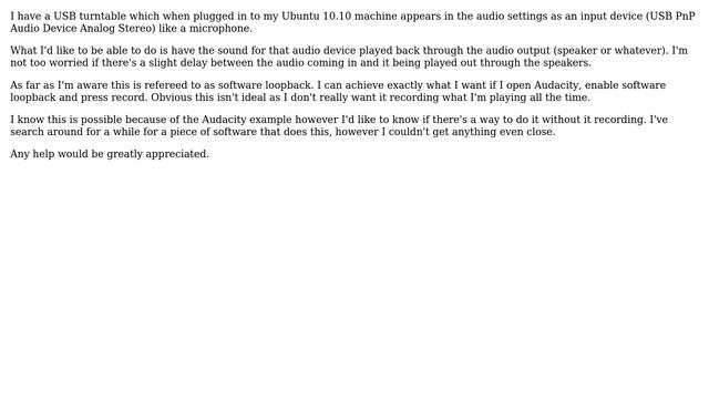 Ubuntu: USB Audio Device Loopback Through Speakers смотреть онлайн