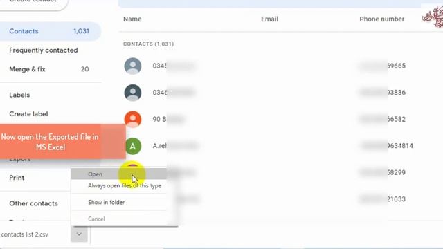how to import contacts from google account | export gmail contacts to excel, Urdu | English смотреть онлайн