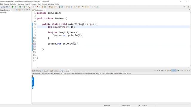 Local Variable: Types of Variables in Java || Video 4 || Java World смотреть онлайн