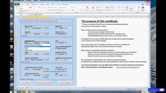 Excel Data Entry Form Template from Accountancy Templates смотреть онлайн