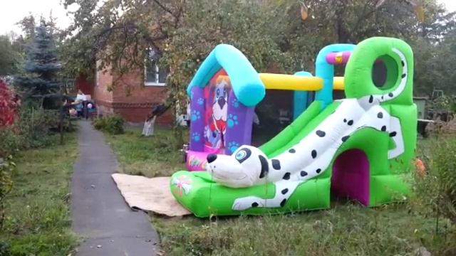 Батут HAPPY HOP 9109 далматин, видео дети прыгают. смотреть онлайн