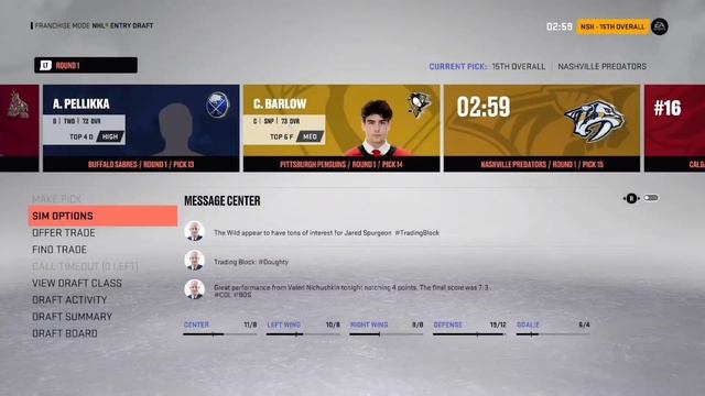 2023 NHL Draft Simulation (Accurate Draft Order 1-32) смотреть онлайн