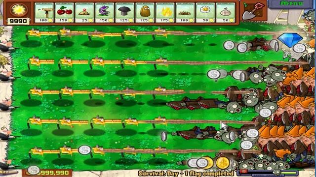 Plants vs Zombies Hack - Gatling Pea Gold vs Trump Zombies смотреть онлайн