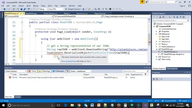 Read & Parse JSON into objects in C# Visual Studio 2017 смотреть онлайн