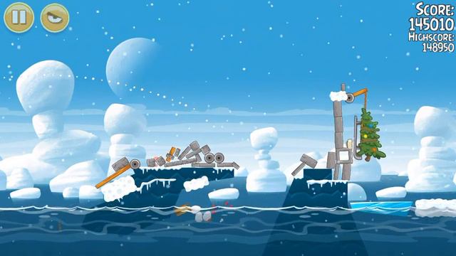 Angry Birds Seasons - 1-25 - Arctic Eggspedition - 3 Stars - Walkthrough смотреть онлайн