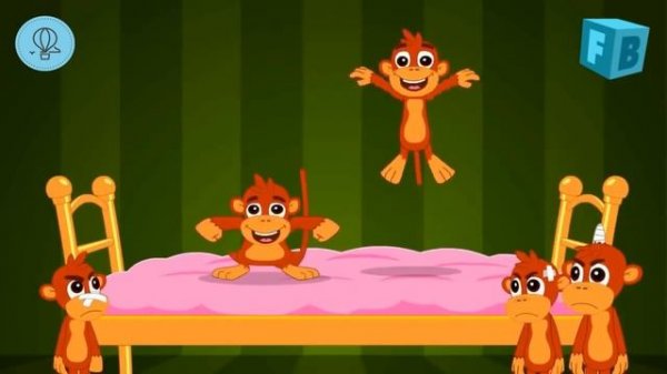 Детские песни на английском языке | Kids Songs | 5 маленьких обезьянок | five little monkeys