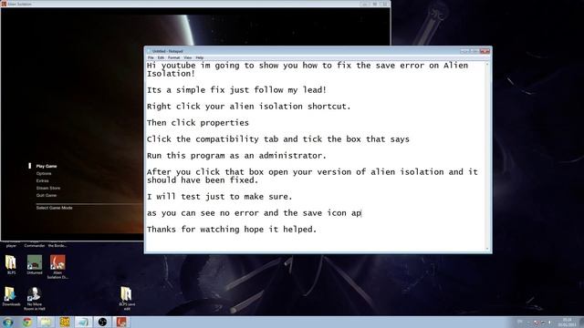 Alien Isolation Save Error Fix смотреть онлайн