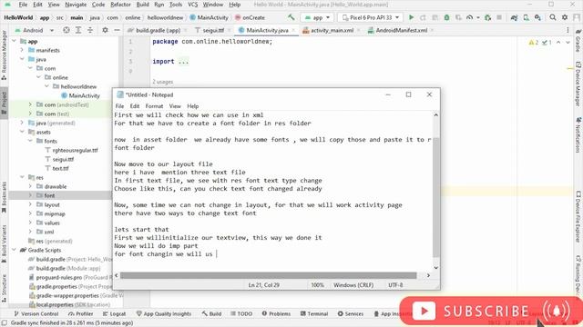 Android Studio Tutorial: How To CHANGE TextView Font In Android | Ways To change font | #learnvibes смотреть онлайн